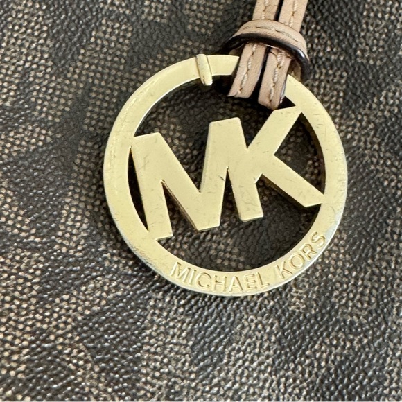 Michael Kors Brown Shoulder Bag with Signature Monogram - Picture 14 of 16